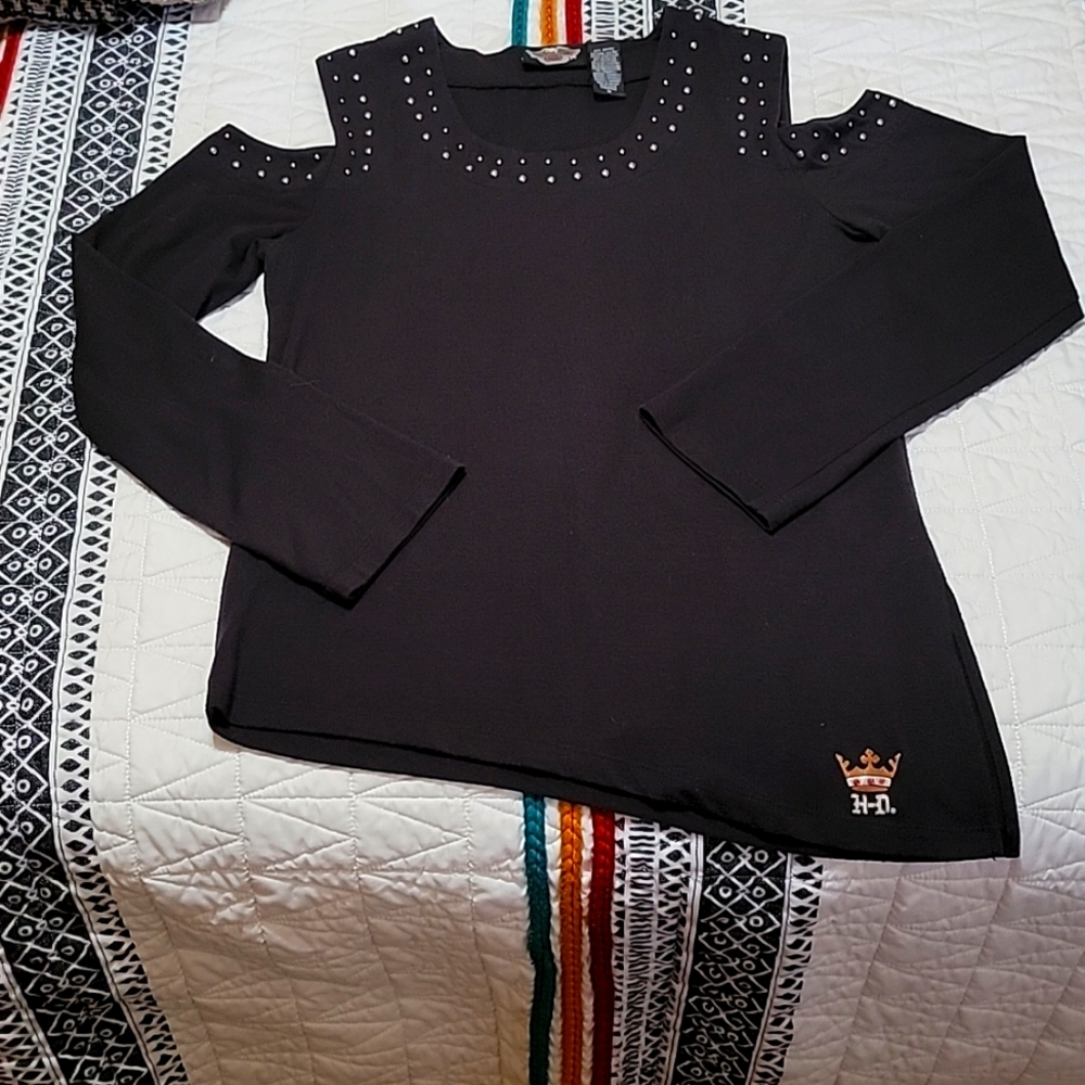 HARLEY DAVIDSON COLD SHOULDER TOP SIZE M